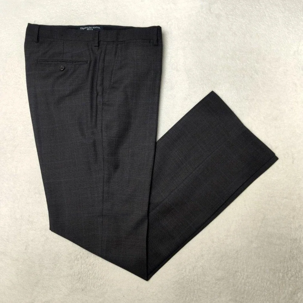 Banana Republic Pants Mens 34x34 Gray Plaid Wool Trabaldo Togna‎ Slim